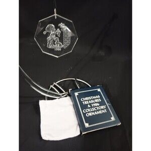 Christmas Treasures 1986 Collectors' Ornament With Original Box & Bag